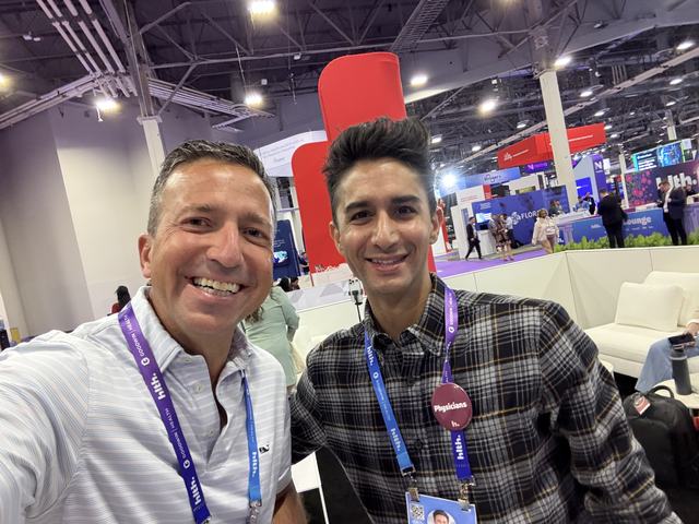 Community moment with ClinX members at a professional gathering